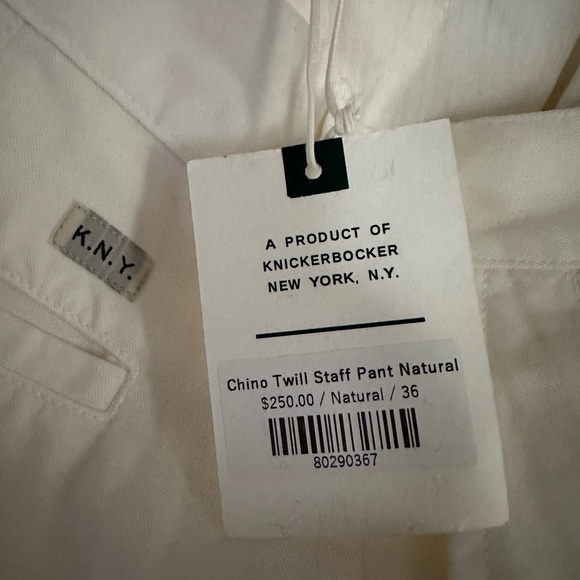 Knickerbocker NYC Chino Twill Staff Pant - Natural - Picture 11 of 13